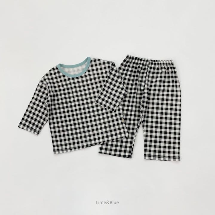 Lime & Blue - Korean Children Fashion - #minifashionista - Cracker Check Easywear - 7