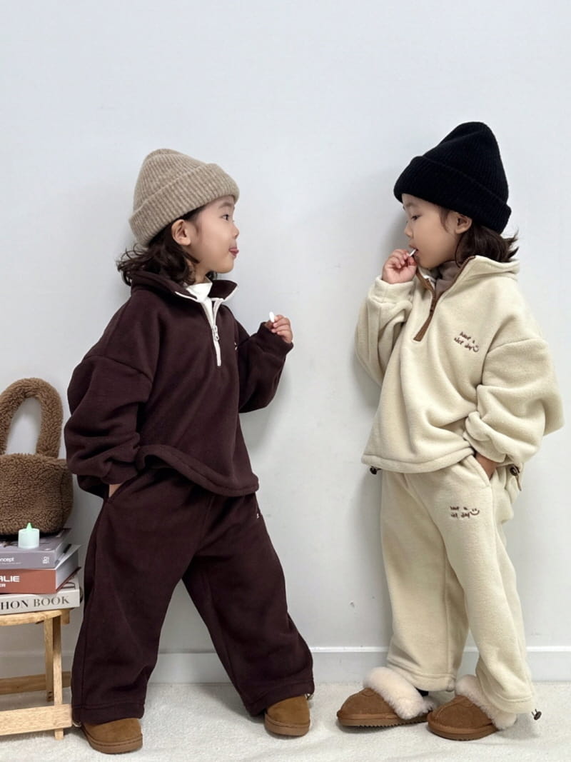 Little Rabbit - Korean Children Fashion - #designkidswear - Fleece Top Bottom Set - 4