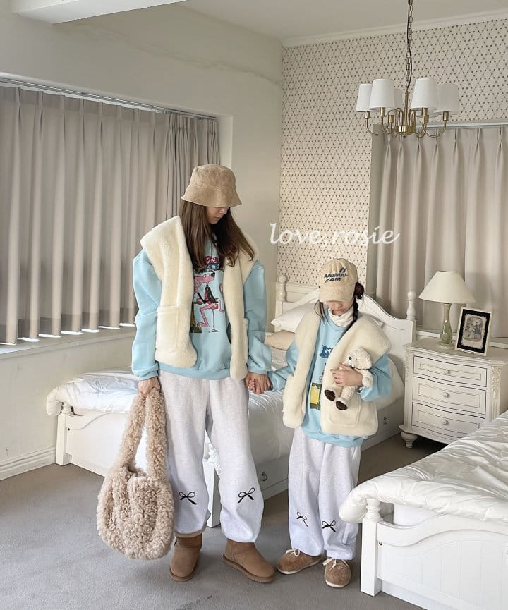 Love Rosie - Korean Children Fashion - #kidzfashiontrend - Fleece Ribbon Pants - 8