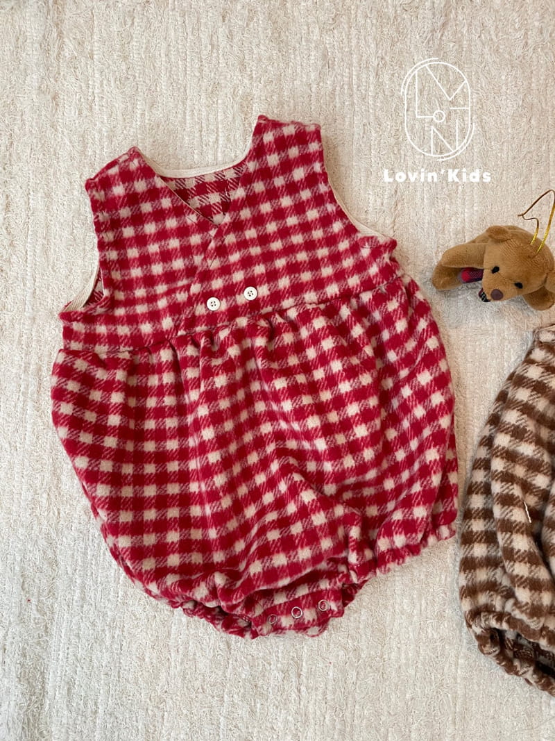 Lovin - Korean Baby Fashion - #babyclothing - Check Wrap Bodysuit - 8