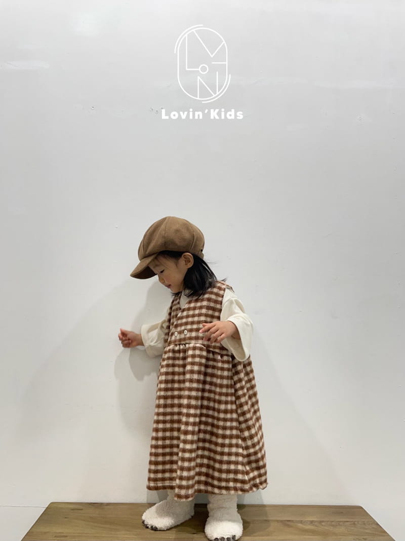 Lovin - Korean Children Fashion - #fashionkids - Check Wrap One-piece - 11