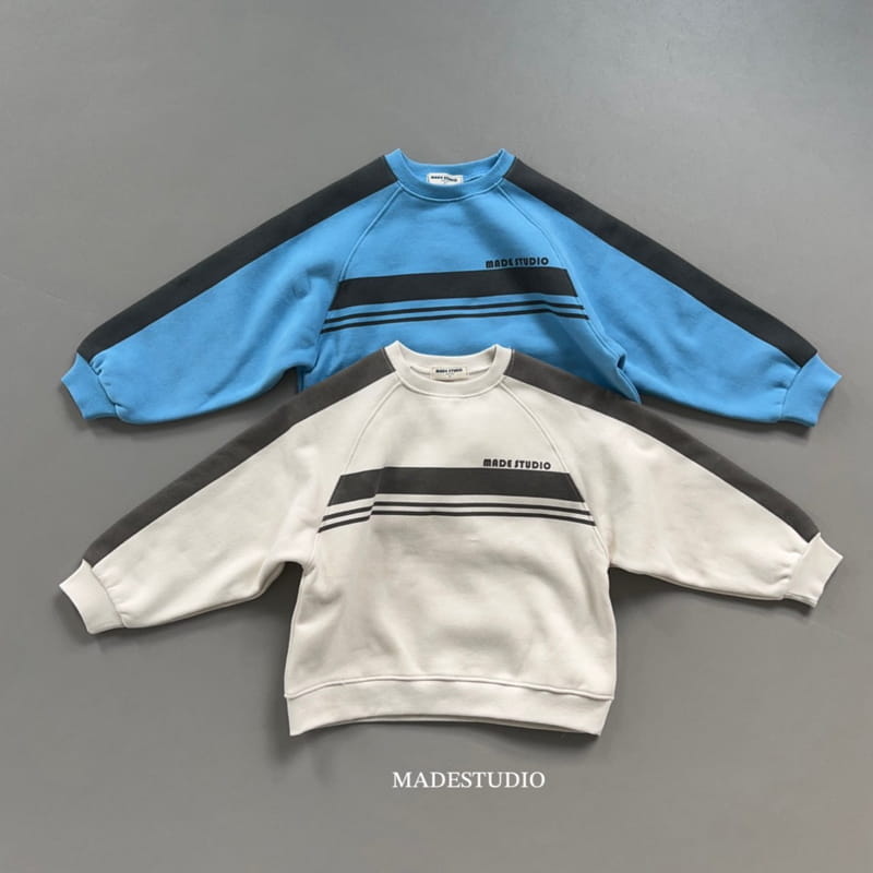 Made Studio - Korean Children Fashion - #childofig - Line Sweatshirt - 9