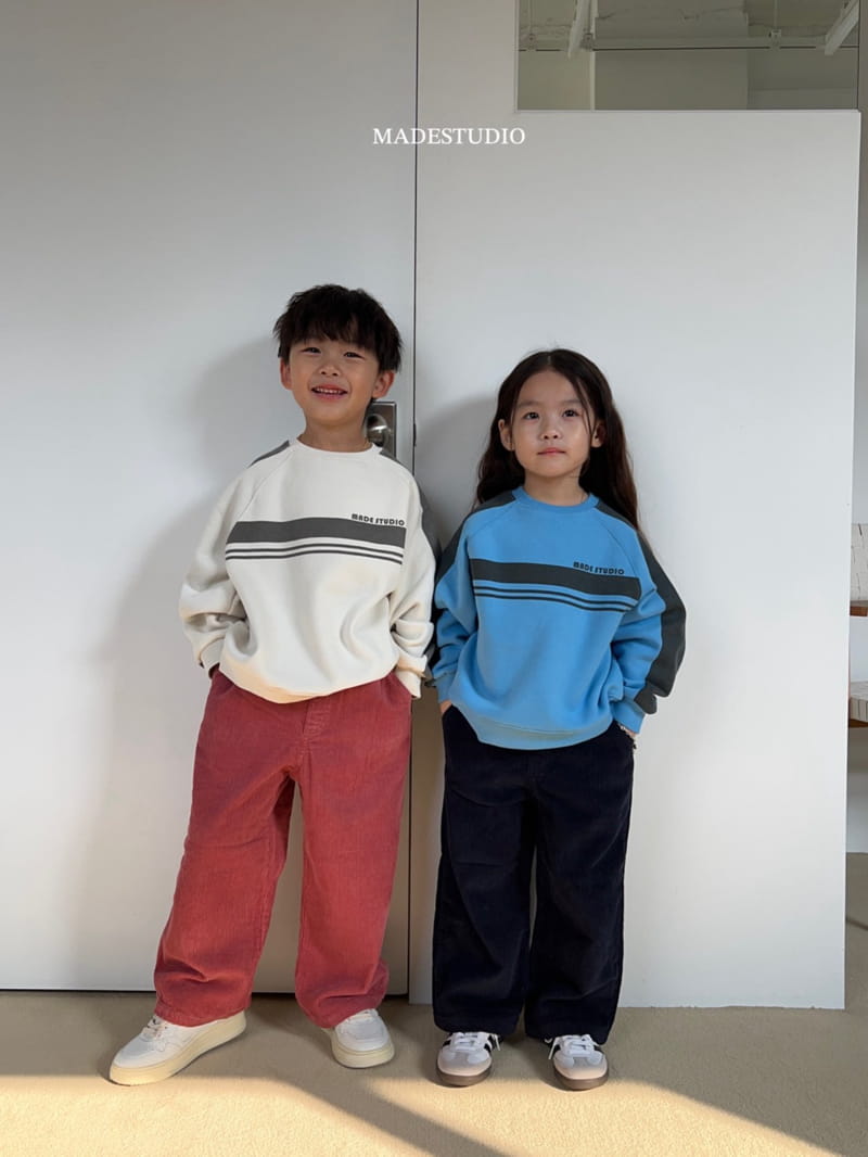 Made Studio - Korean Children Fashion - #kidzfashiontrend - Line Sweatshirt - 3