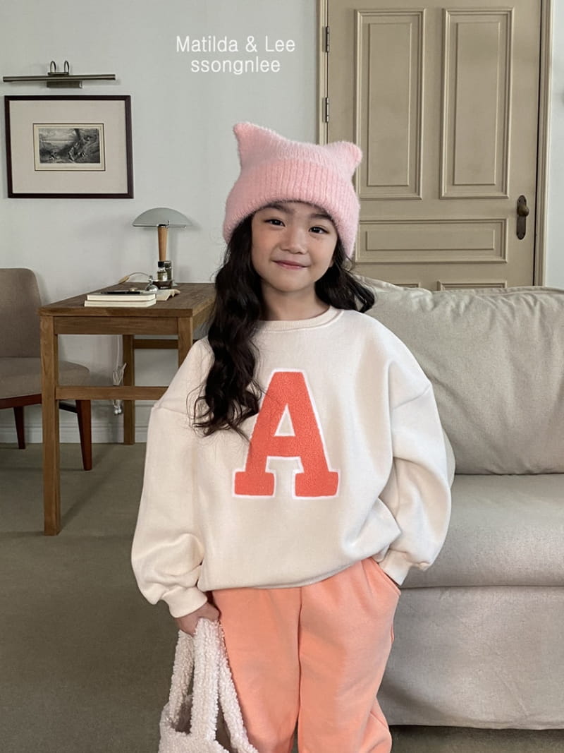 Matilda & Lee - Korean Children Fashion - #Kfashion4kids - Alpabet Top Bottom Set - 10