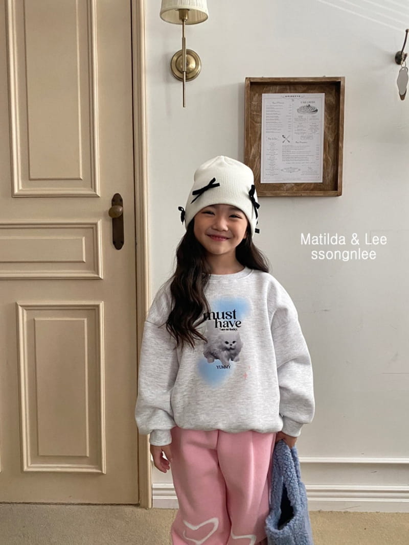 Matilda & Lee - Korean Children Fashion - #childofig - Heart Kitty Sweatshirt - 10