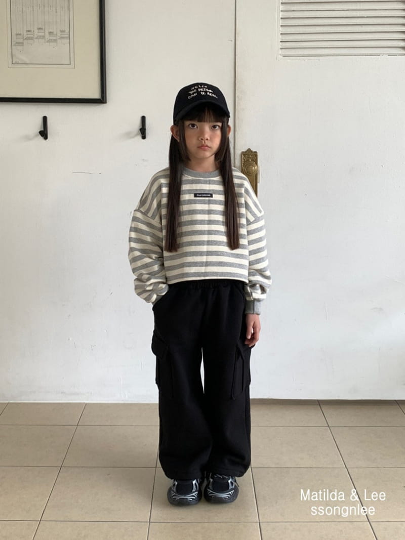 Matilda & Lee - Korean Children Fashion - #childrensboutique - Stripes Lavel Sweatshirt - 11