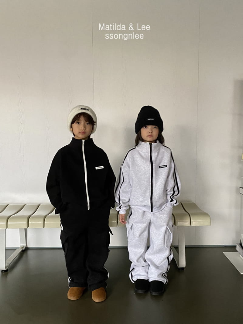 Matilda & Lee - Korean Children Fashion - #kidsshorts - Two Tape Logo Zip-up