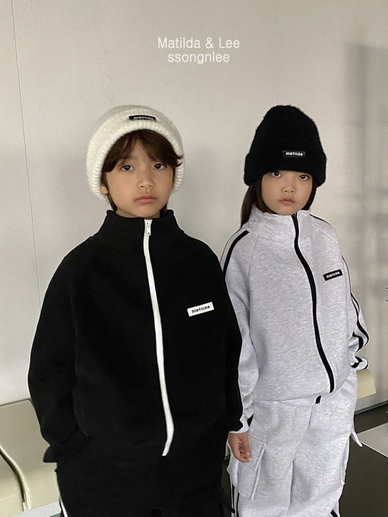 Matilda & Lee - Korean Children Fashion - #littlefashionista - Two Tape Logo Zip-up - 5