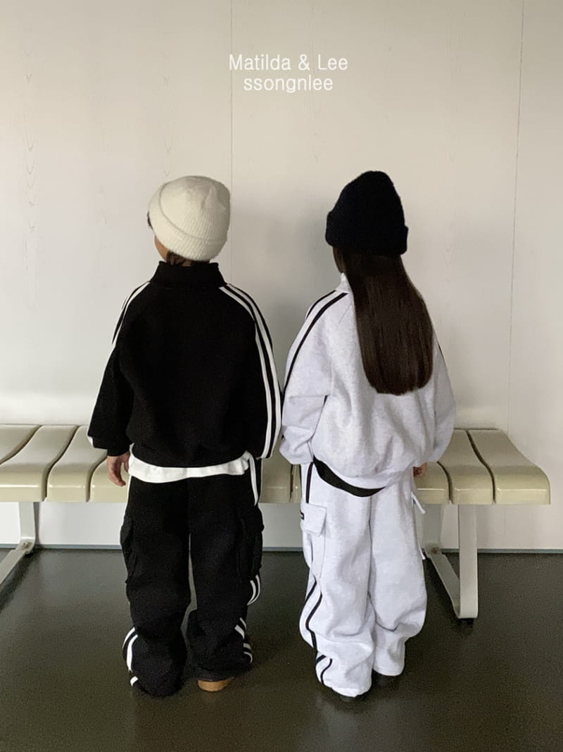 Matilda & Lee - Korean Children Fashion - #todddlerfashion - Two Tape Logo Zip-up - 9