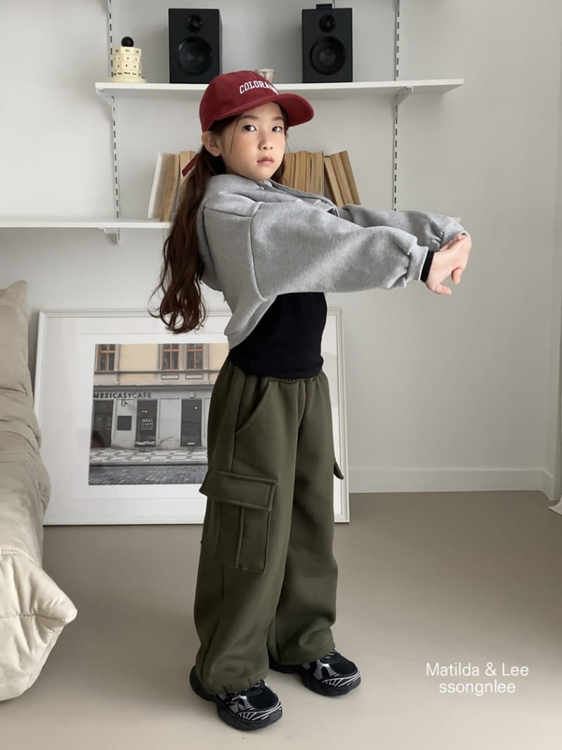 Matilda & Lee - Korean Children Fashion - #todddlerfashion - Unbal Crop Hoody - 7