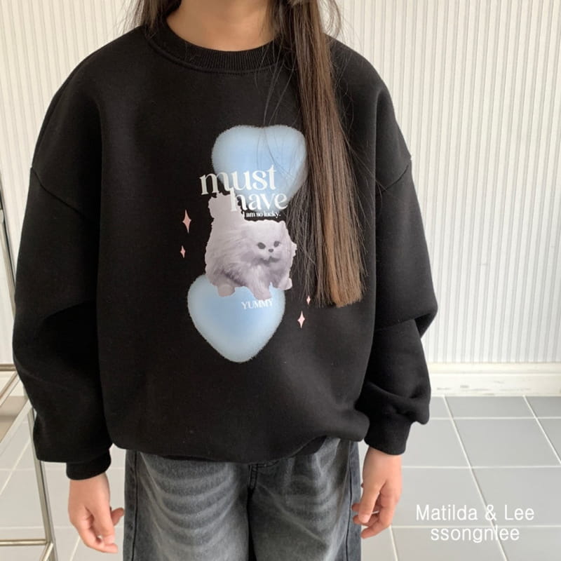 Matilda & Lee - Korean Children Fashion - #toddlerclothing - Heart Kitty Sweatshirt - 8