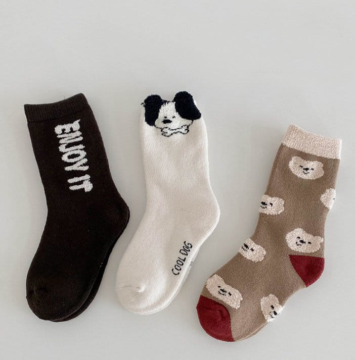 Miso - Korean Children Fashion - #stylishchildhood - 1576 Enjoy Socks Set - 4