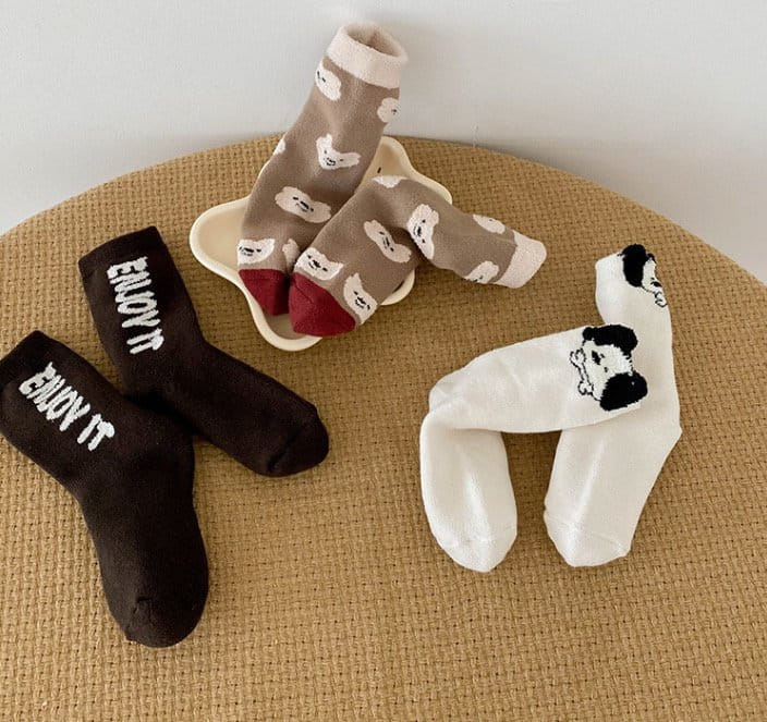 Miso - Korean Children Fashion - #designkidswear - 1576 Enjoy Socks Set - 6