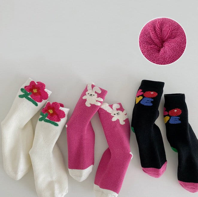 Miso - Korean Children Fashion - #childrensboutique - 1581 Love Socks Set - 4