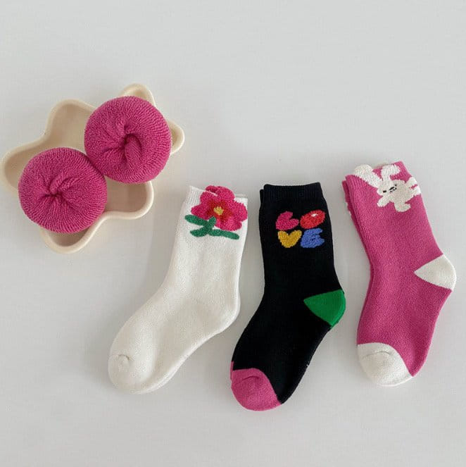 Miso - Korean Children Fashion - #discoveringself - 1581 Love Socks Set - 5