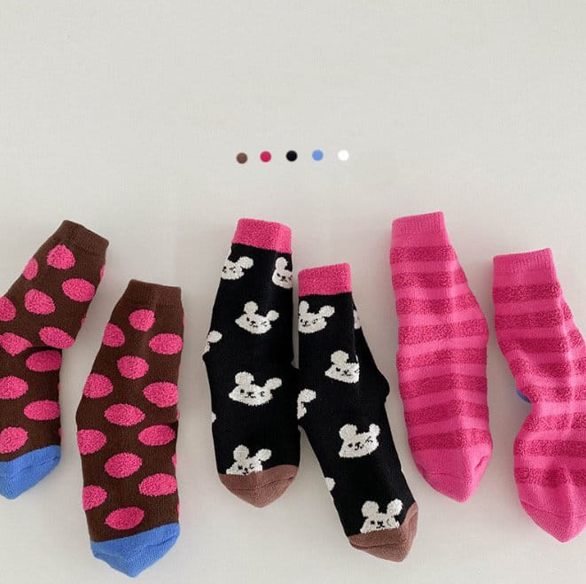 Miso - Korean Children Fashion - #fashionkids - 1582 Pink Dot Socks Set - 5