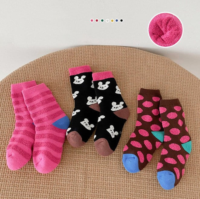 Miso - Korean Children Fashion - #kidsshorts - 1582 Pink Dot Socks Set - 6