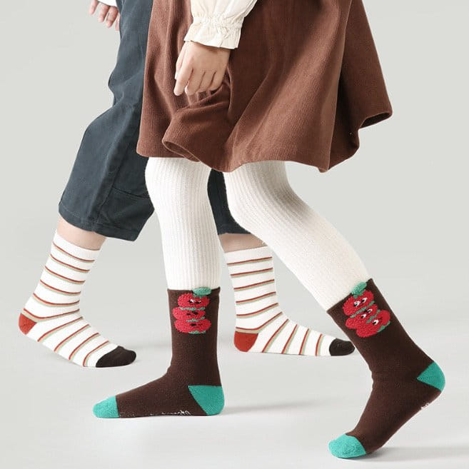 Miso - Korean Children Fashion - #kidsstore - 1580 Tomato Socks Set - 9