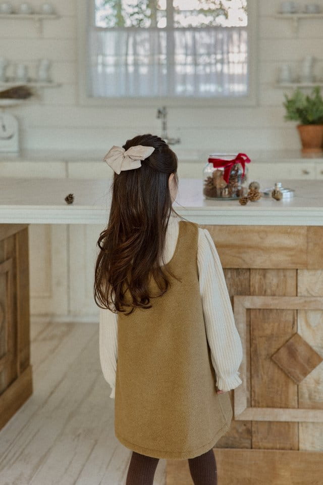 Mon Atelier - Korean Children Fashion - #kidsshorts - Padding Ribbon Hairpin - 3