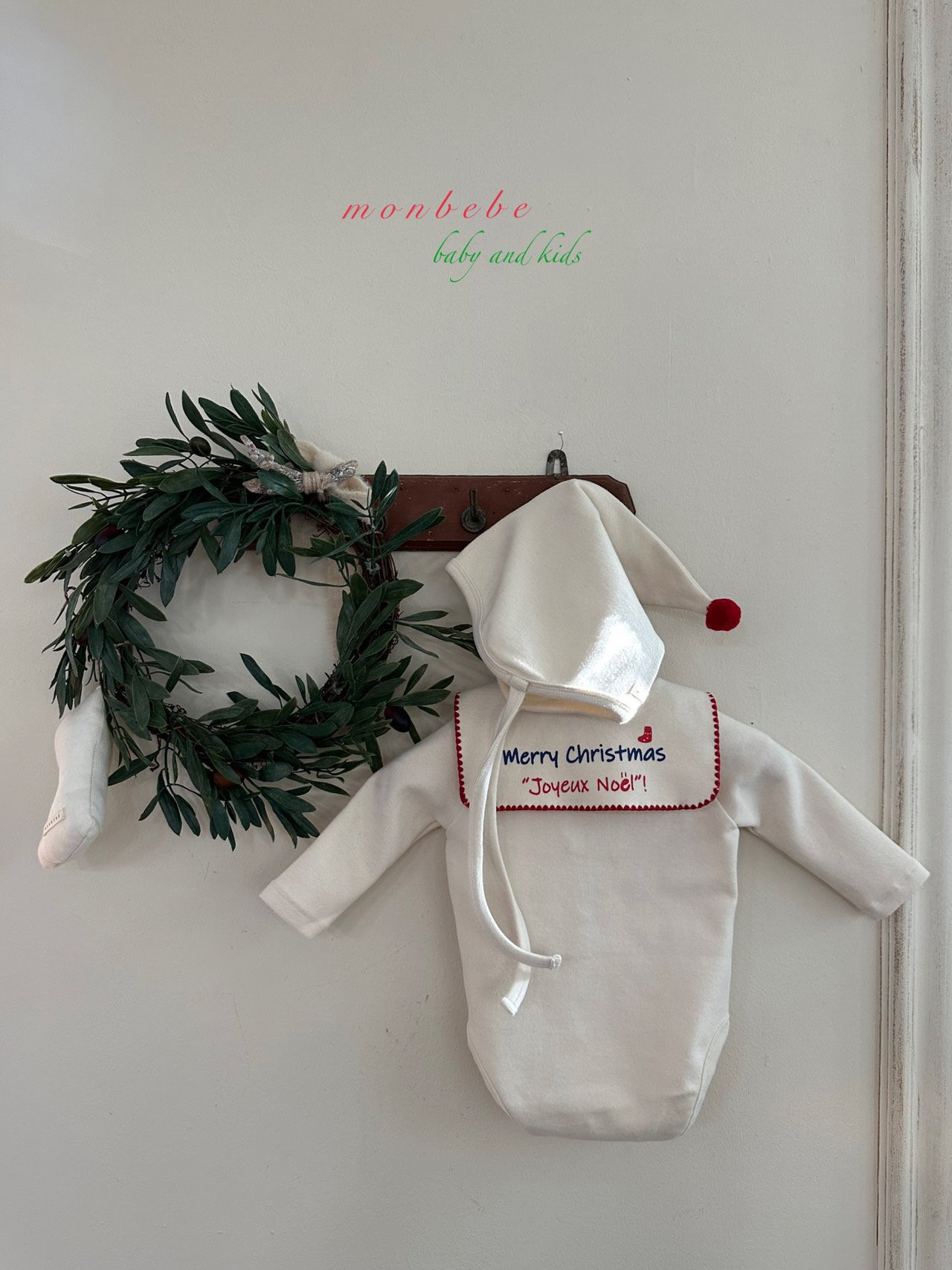 Monbebe - Korean Baby Fashion - #babyoutfit - Noel Sailor Bodysuit - 2