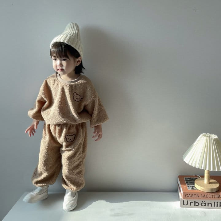 Moran - Korean Children Fashion - #kidsstore - Bbogle Bear Top Bottom Set - 9