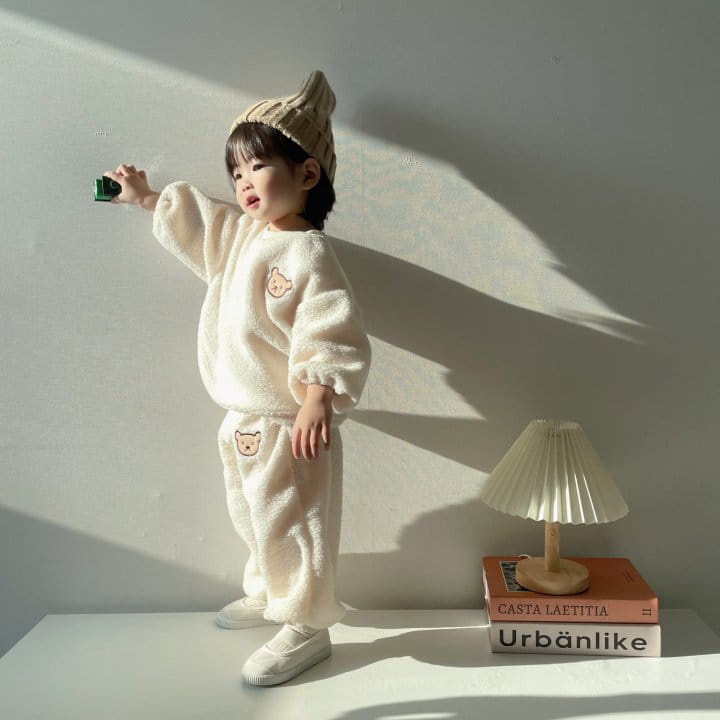 Moran - Korean Children Fashion - #stylishchildhood - Bbogle Bear Top Bottom Set - 2