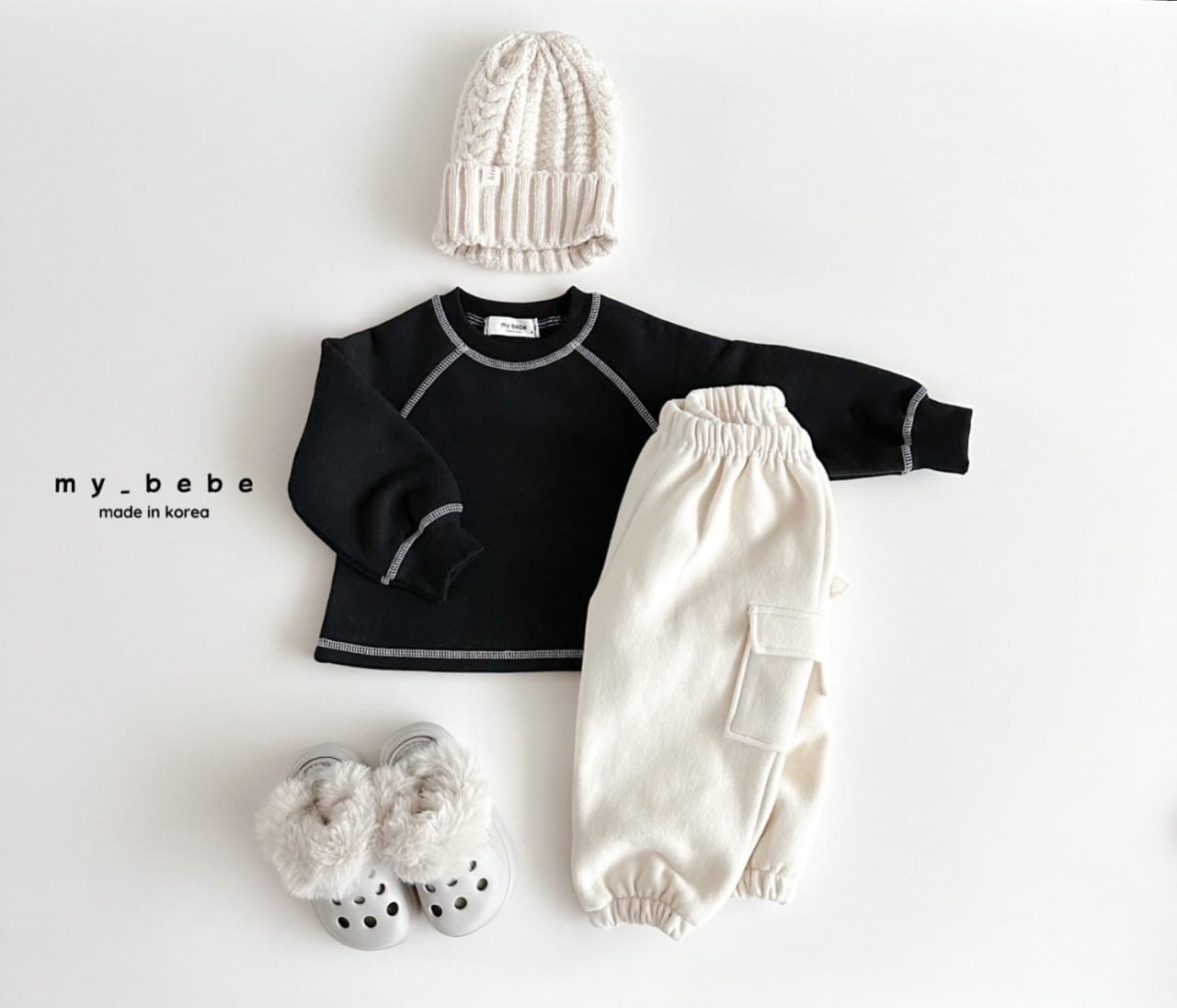 My Bebe - Korean Baby Fashion - #babyboutique - Complementary Fleece Sweatshirt - 2