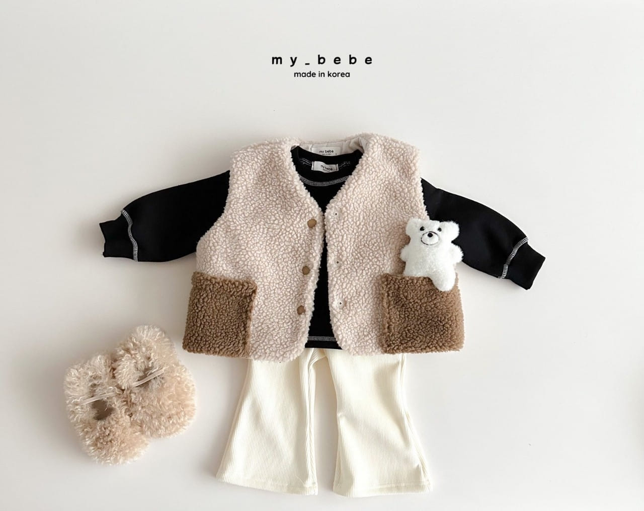 My Bebe - Korean Baby Fashion - #babyboutiqueclothing - Complementary Fleece Sweatshirt - 3