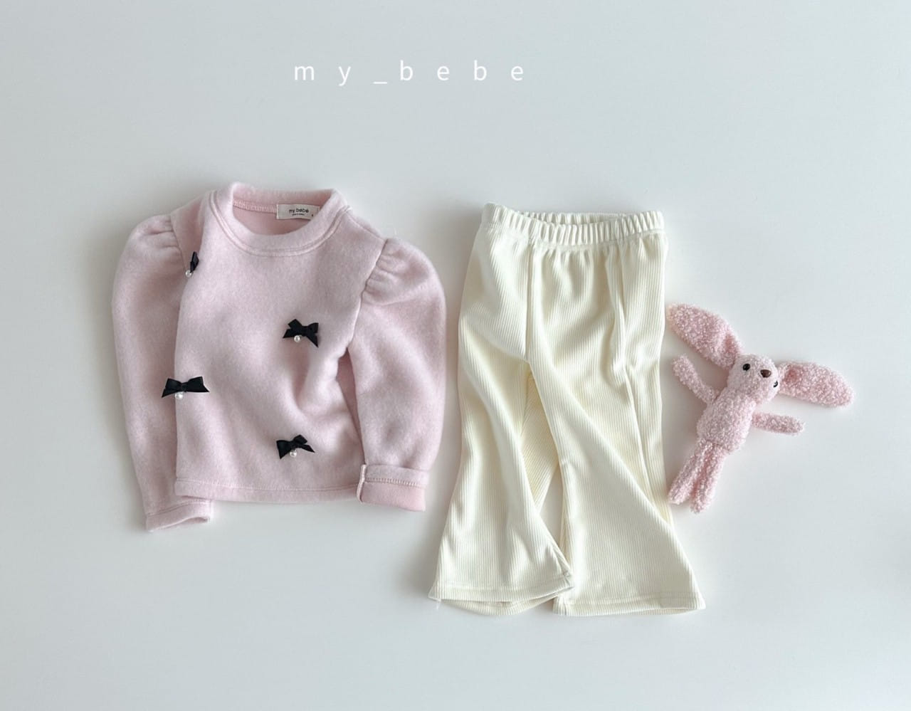 My Bebe - Korean Baby Fashion - #babyclothing - Ribbon Bell Puff Tee - 3