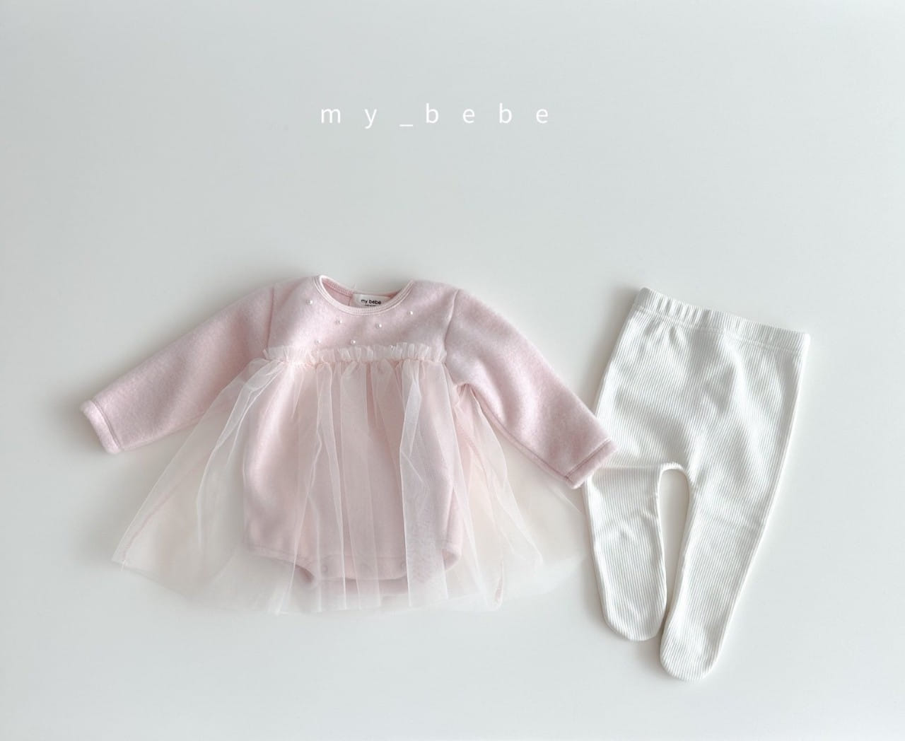 My Bebe - Korean Baby Fashion - #babyclothing - Basic Rib Foot Leggings - 2