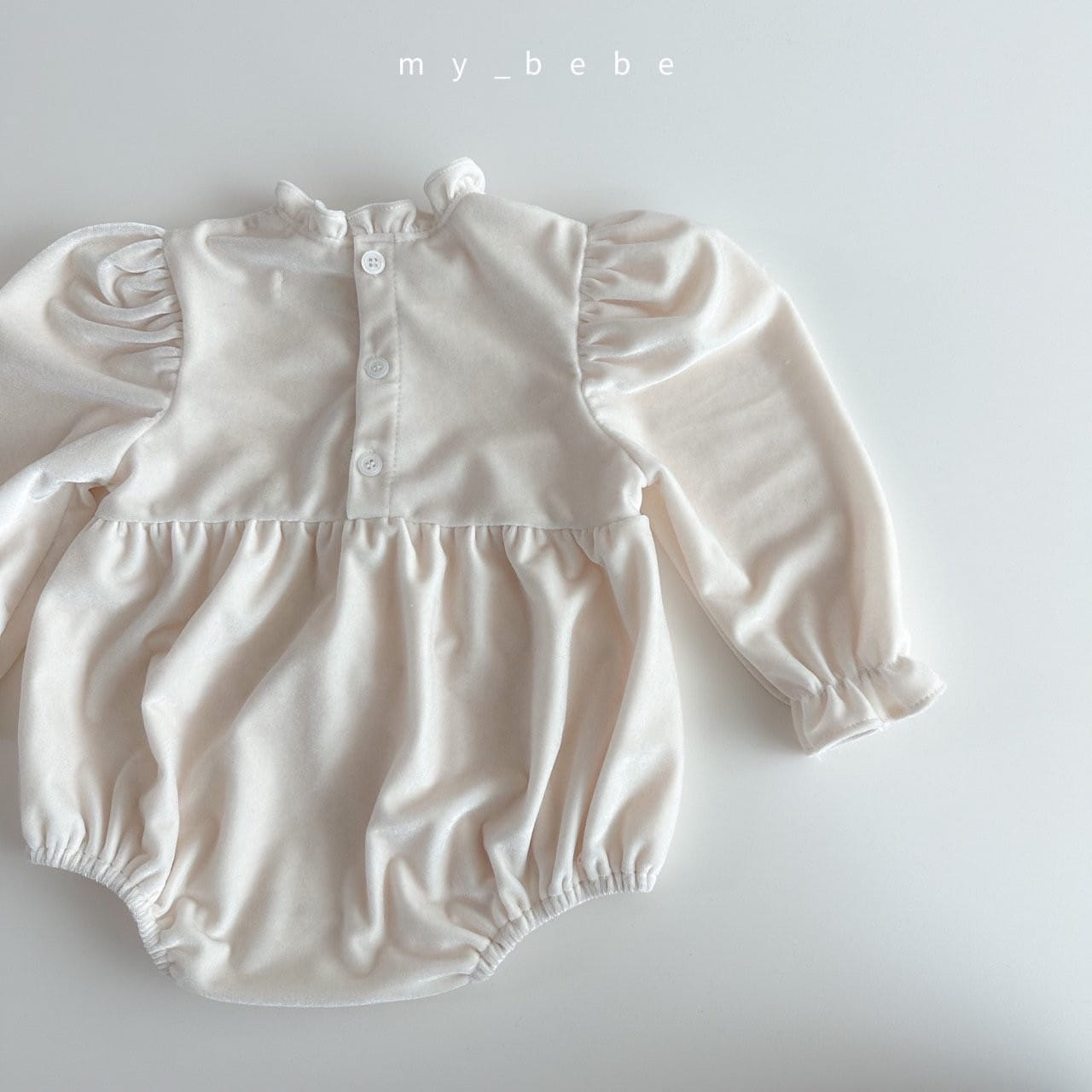 My Bebe - Korean Baby Fashion - #babyfashion - Velvet Frill Body Suit