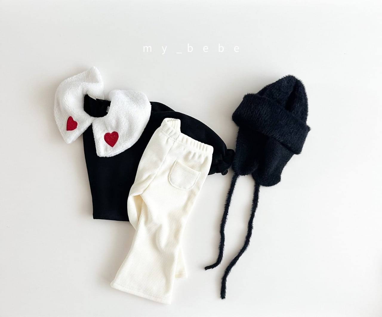 My Bebe - Korean Baby Fashion - #babyoninstagram - Heart Collar Sweatshirt - 10