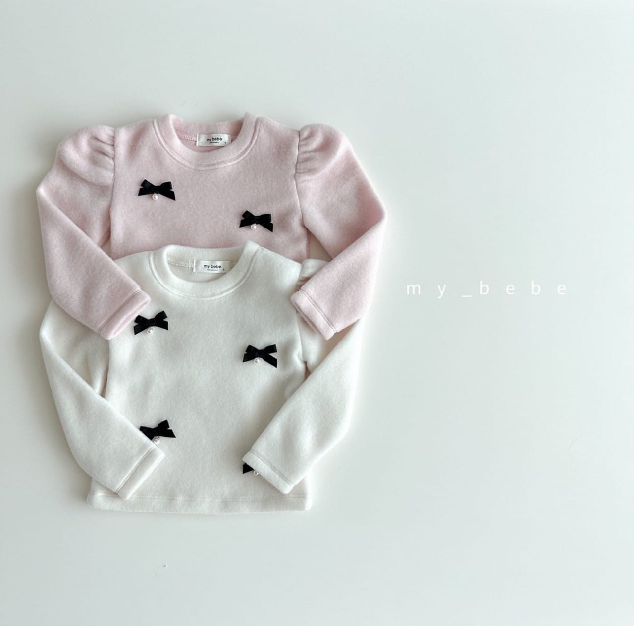 My Bebe - Korean Baby Fashion - #babyoninstagram - Ribbon Bell Puff Tee - 8