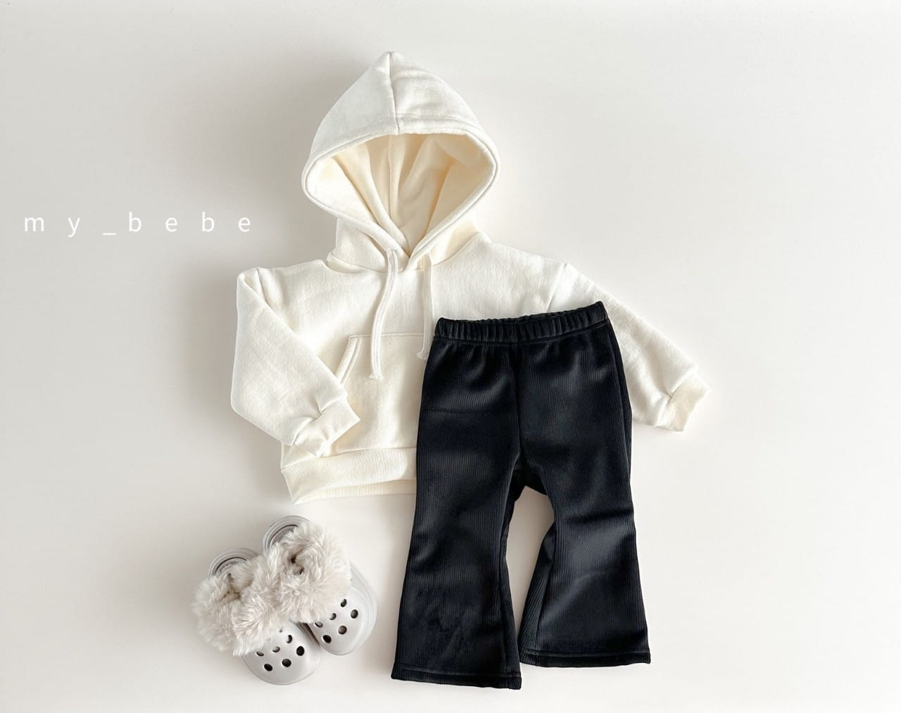 My Bebe - Korean Baby Fashion - #babyootd - Fleece Hoody - 2