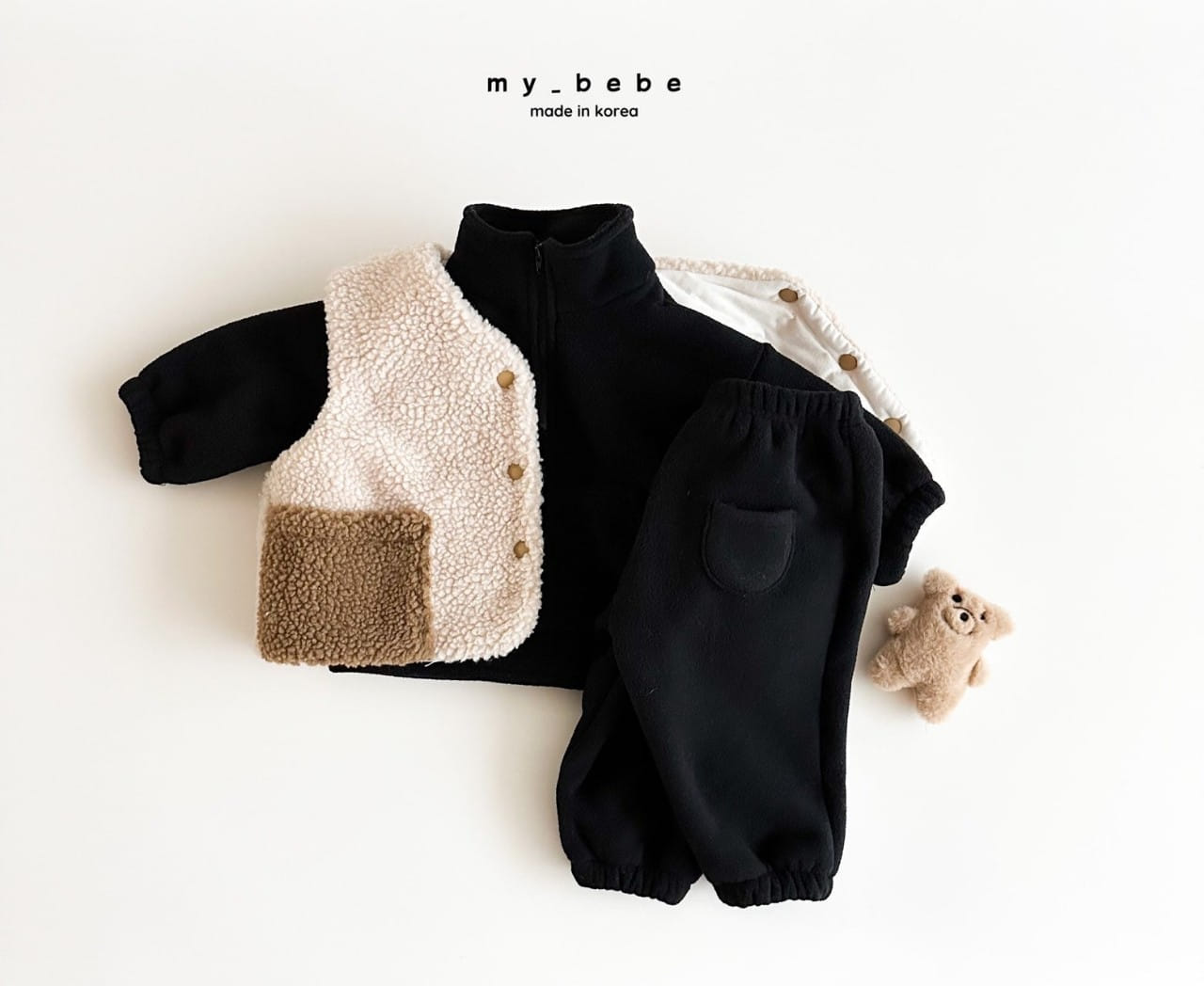 My Bebe - Korean Baby Fashion - #babyoutfit - Anorak Top Bottom Set - 2