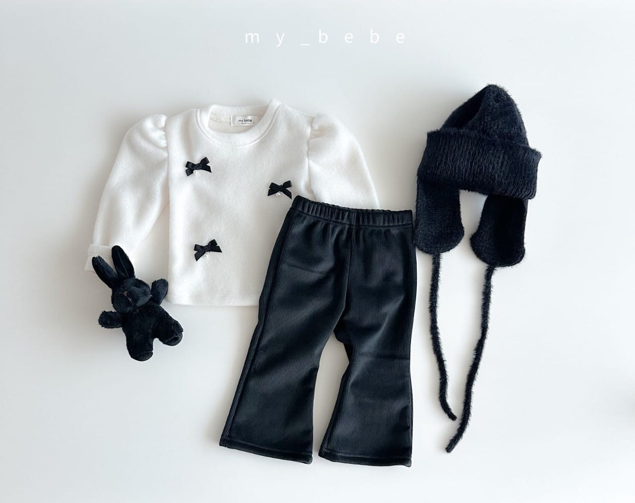 My Bebe - Korean Baby Fashion - #babyoutfit - Ribbon Bell Puff Tee - 11