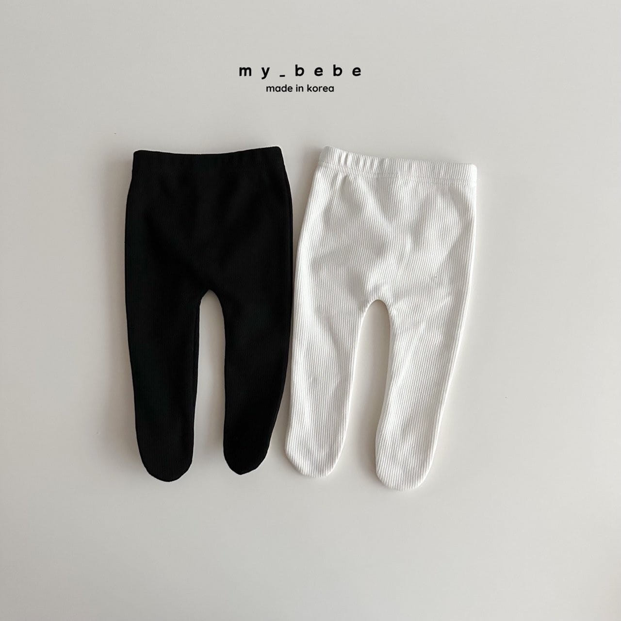 My Bebe - Korean Baby Fashion - #babyoutfit - Basic Rib Foot Leggings - 9