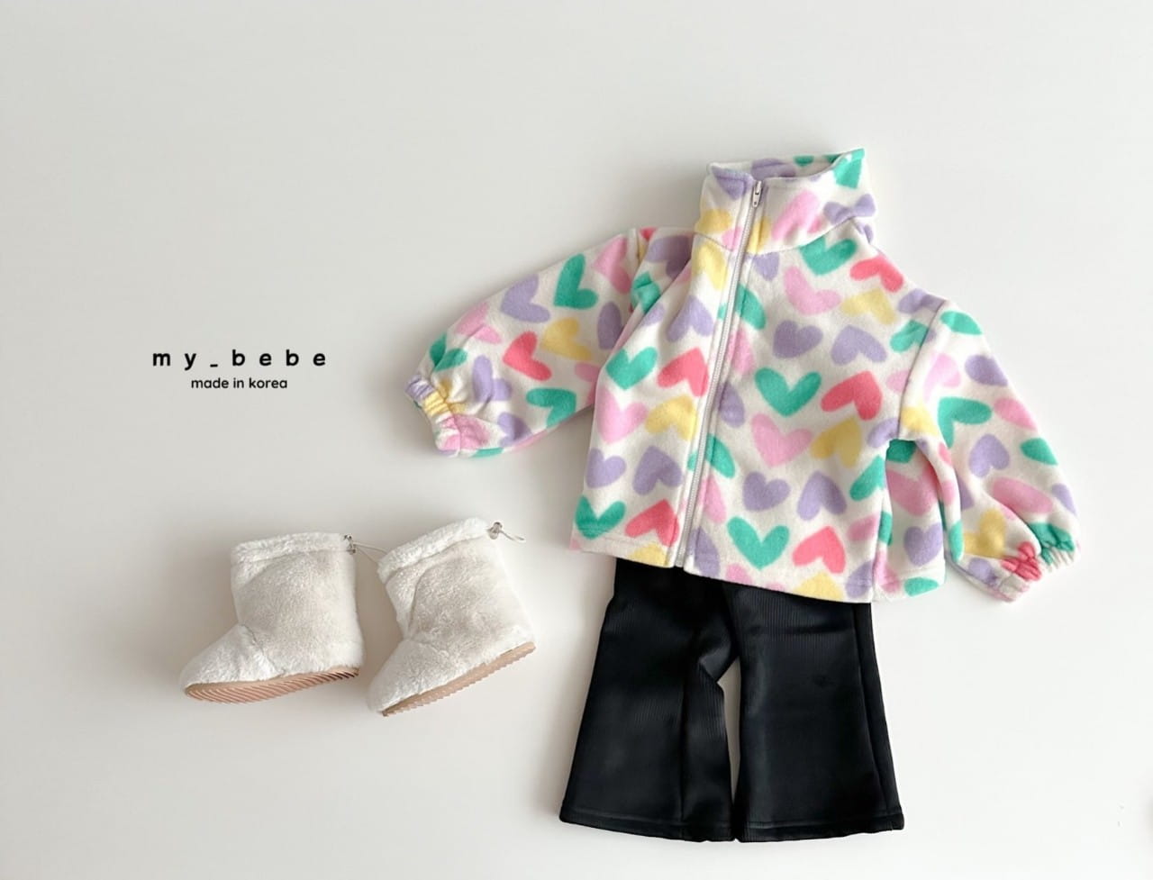 My Bebe - Korean Baby Fashion - #babywear - Rib Fleece Bootscut Pants