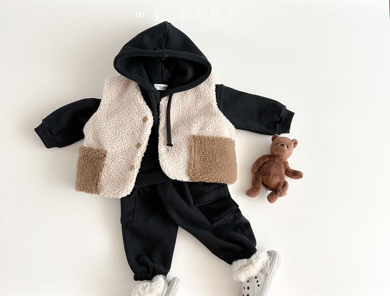 My Bebe - Korean Baby Fashion - #onlinebabyboutique - Fleece Hoody - 6