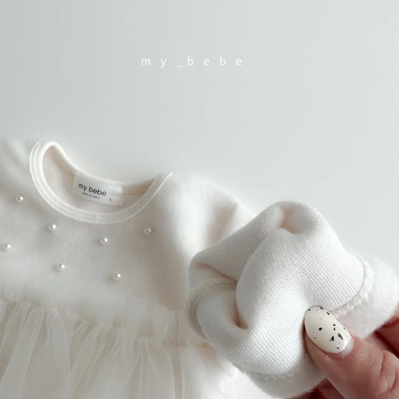 My Bebe - Korean Baby Fashion - #onlinebabyshop - Pearl Sha Body Suit - 10