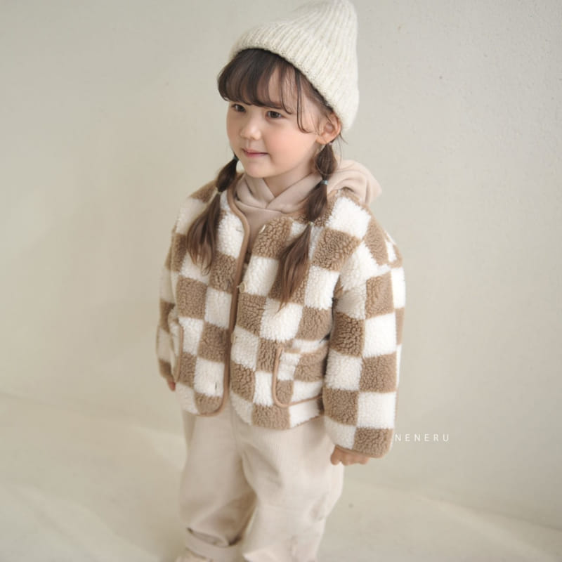 Neneru - Korean Baby Fashion - #smilingbaby - Half Check Jacket Bebe  - 4