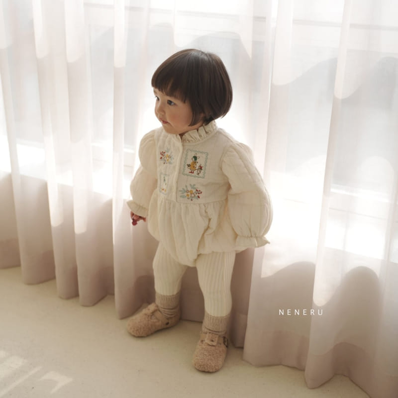 Neneru - Korean Baby Fashion - #babyboutiqueclothing - The Rabbit Quilting Bodysuit - 11