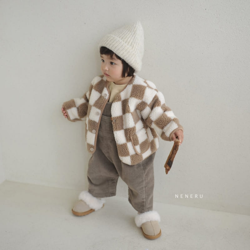 Neneru - Korean Baby Fashion - #babyfashion - Half Check Jacket Bebe  - 7