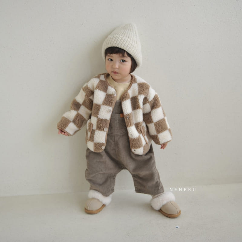 Neneru - Korean Baby Fashion - #babyfever - Half Check Jacket Bebe  - 8