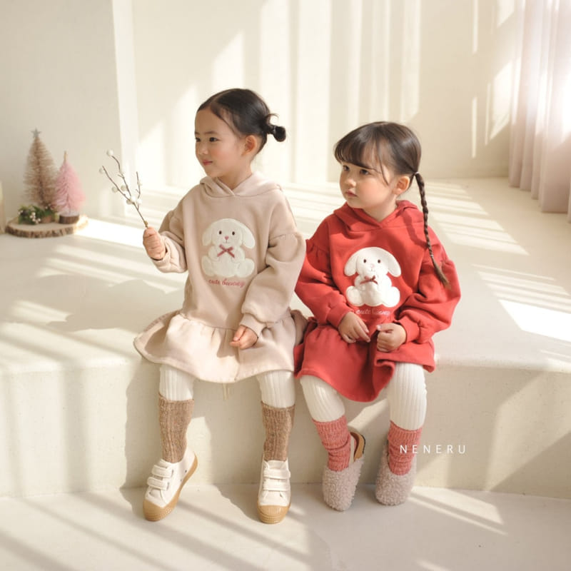 Neneru - Korean Baby Fashion - #babygirlfashion - Cuty Hoody One-piece - 2