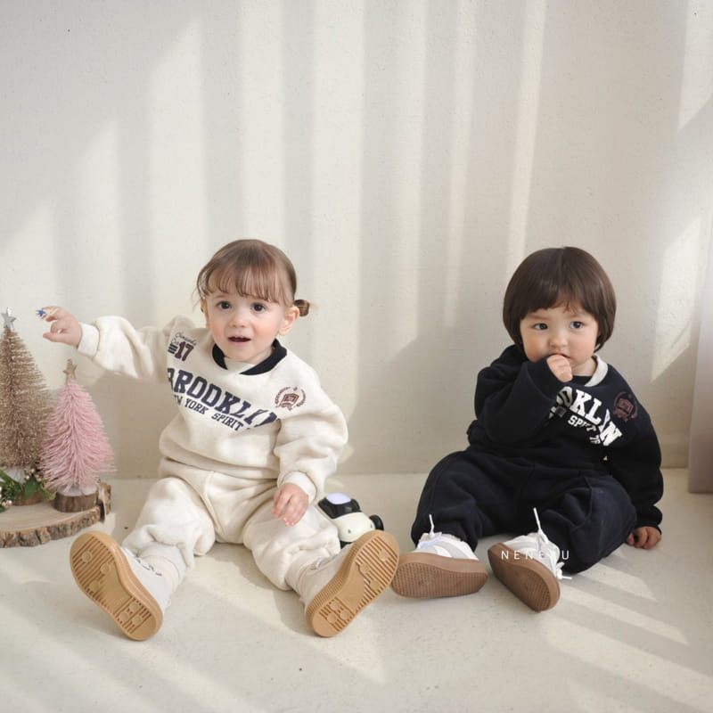 Neneru - Korean Baby Fashion - #babyoninstagram - Spo Top Bottom Set Bebe