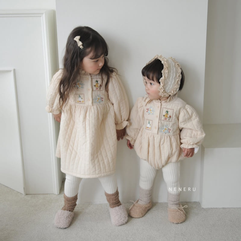 Neneru - Korean Baby Fashion - #babyoninstagram - The Rabbit Quilting Bodysuit - 2