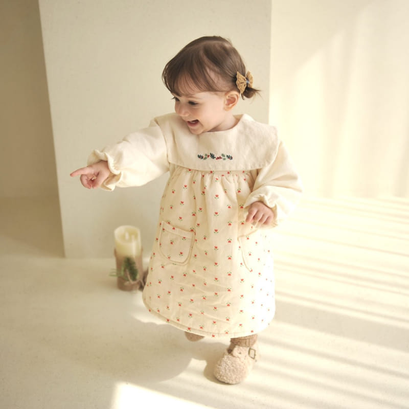 Neneru - Korean Baby Fashion - #babyoutfit - Tulip One-piece