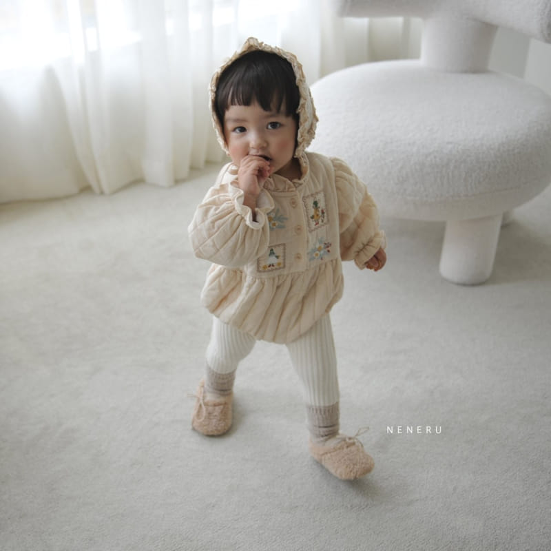 Neneru - Korean Baby Fashion - #babyoutfit - The Rabbit Quilting Bodysuit - 5