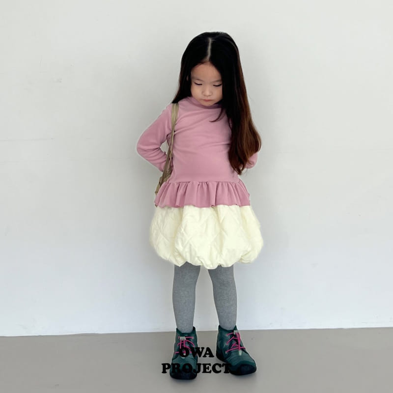 O Wa - Korean Children Fashion - #kidzfashiontrend - Frill Turtleneck Tee